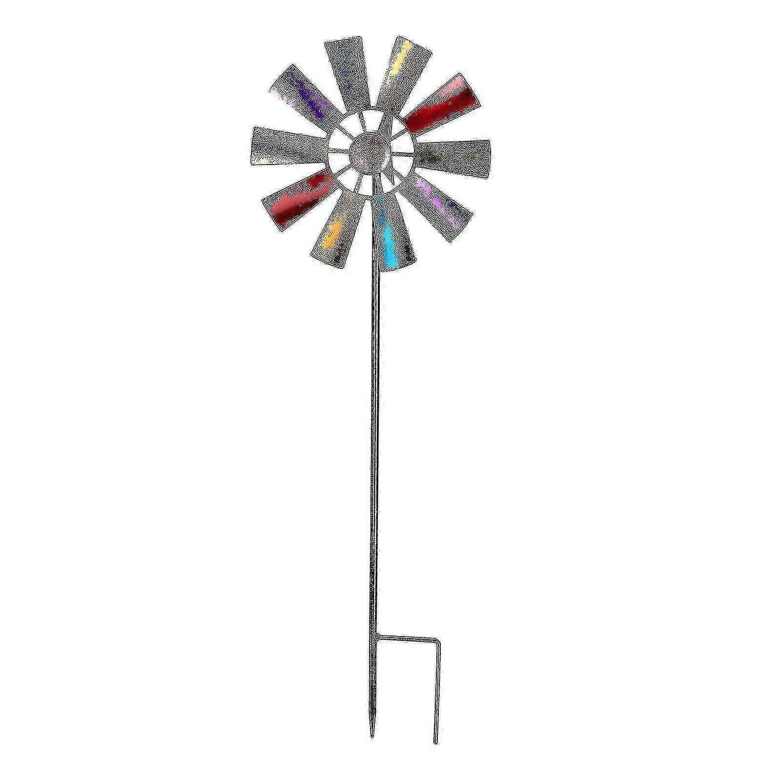 Compact Multicolour Metal Garden Spinner