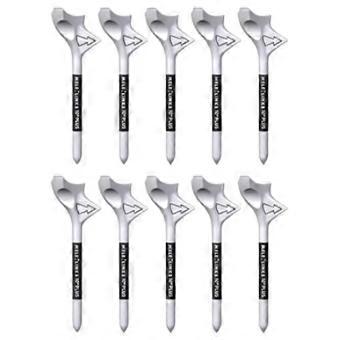 Rhombus Golf Tee Bracket with 10 Degree Diagonal Insert, Durable Plastic Golf Speed Tee, 10pcs per Box, Golf Accessories
