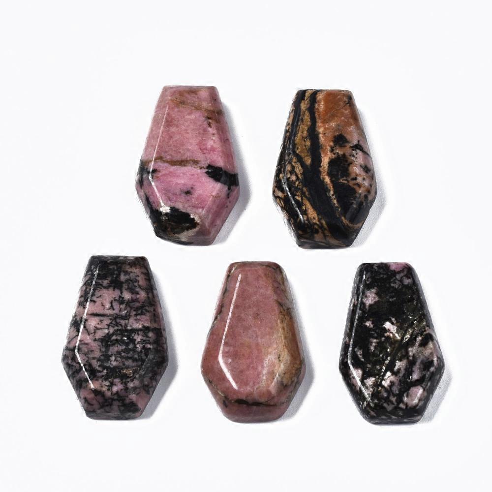 10pcs  Rhodonite Cabochons 30x19x6~8mm