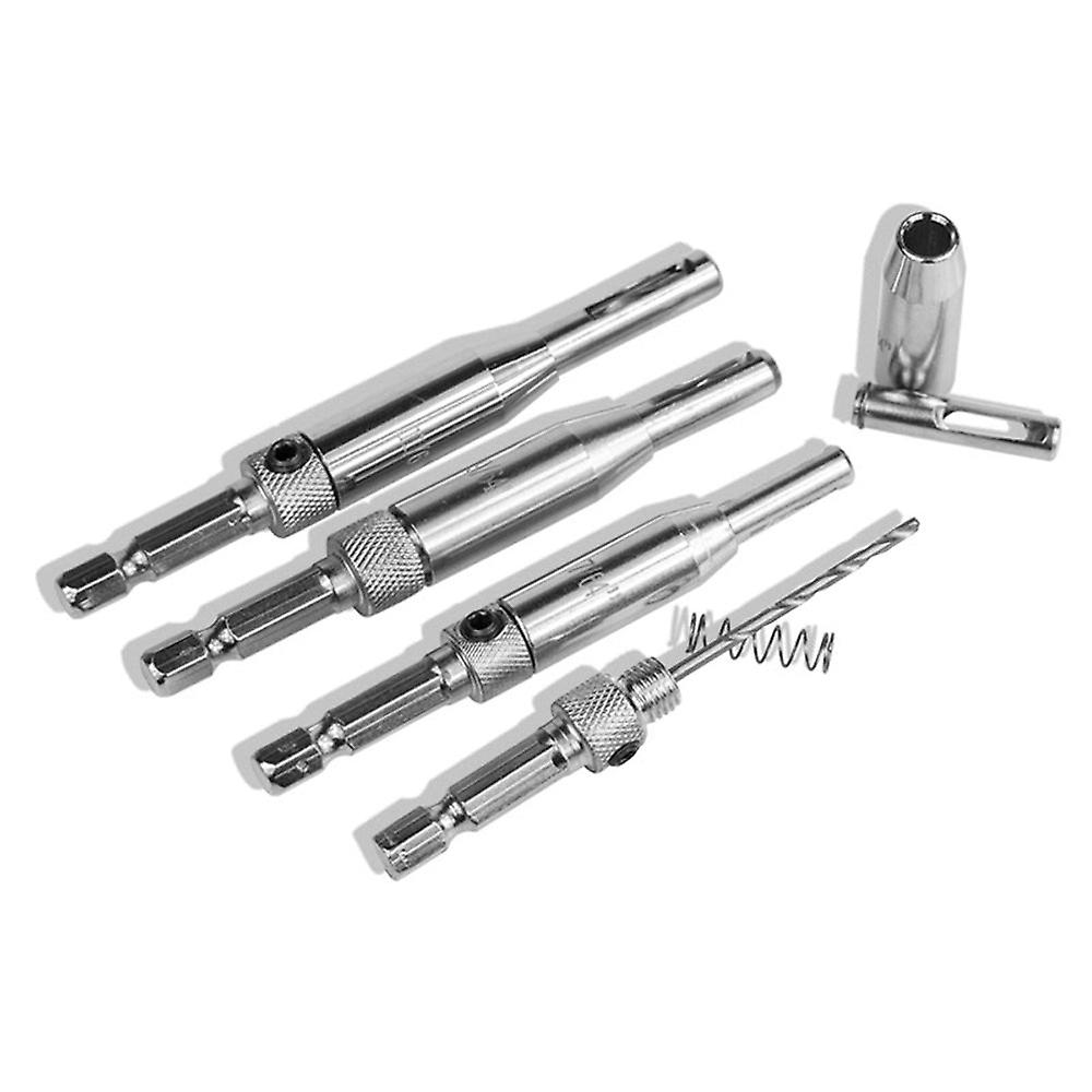 4Pcs Self-centering Hinge Hardware Drill Bits Set Door Cabinet Pilot Holes Drilling Locator Hss Recess 5/64 7/64 9/64 11/64 Inch