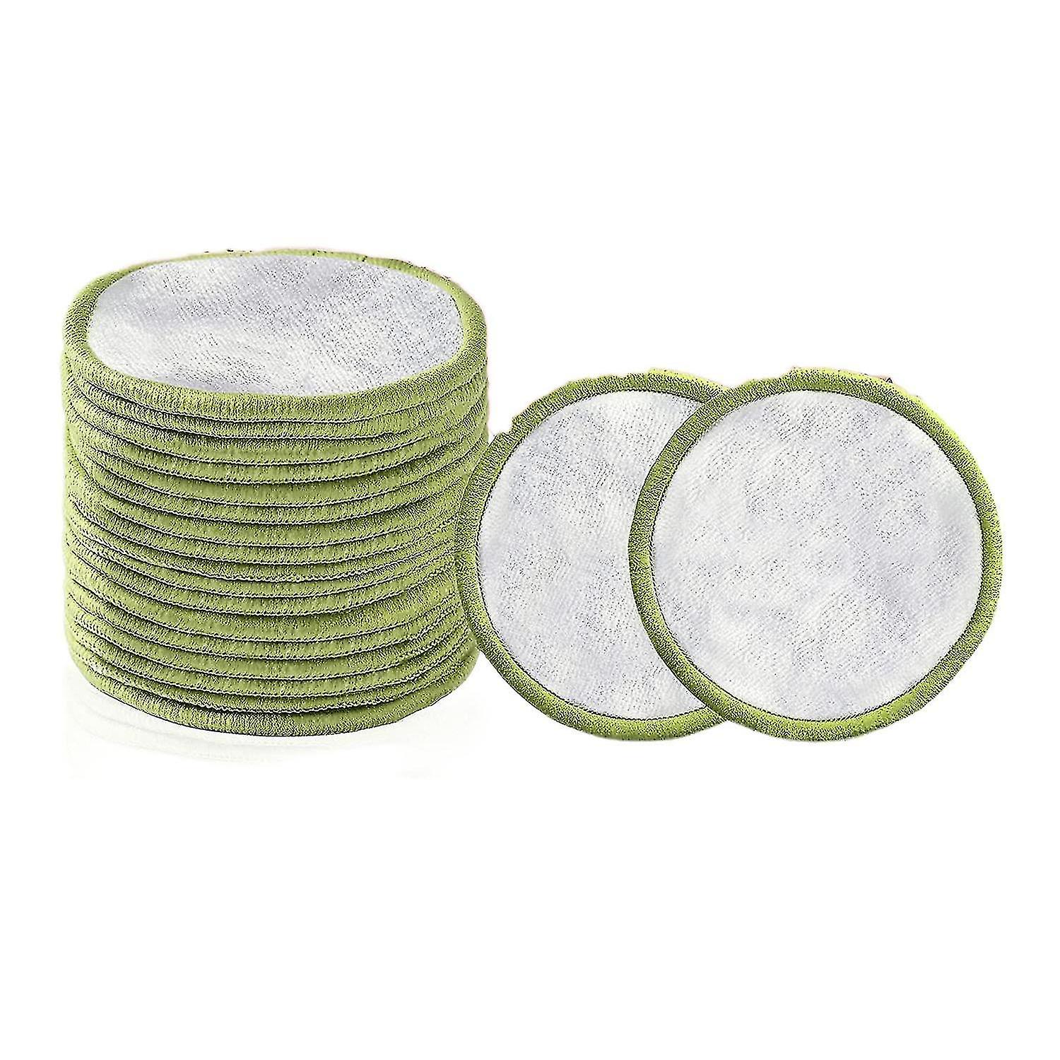 20 Pack Reusable Makeup Remover Pads With A Washable Laundry Bag