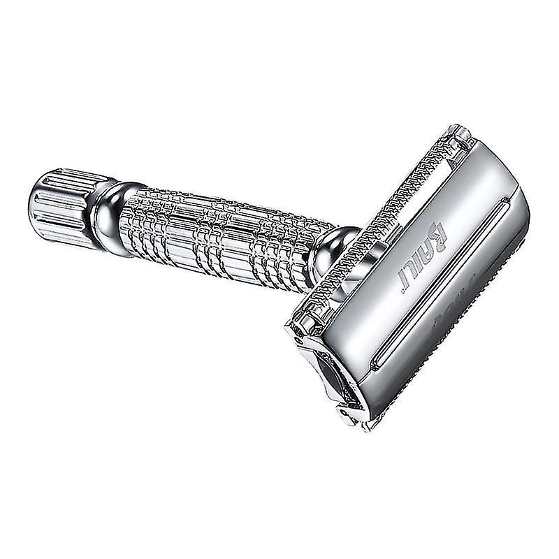 9.5X4.5cm Silver Razors & Razor Blades Men Manual Shaving Cutter Beard Shaving Razor Double Safety R