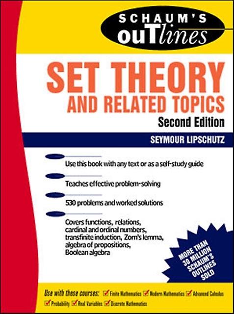 Schaums Outline Of Set Theory And Related Topics by Seymour Lipschutz Paperback