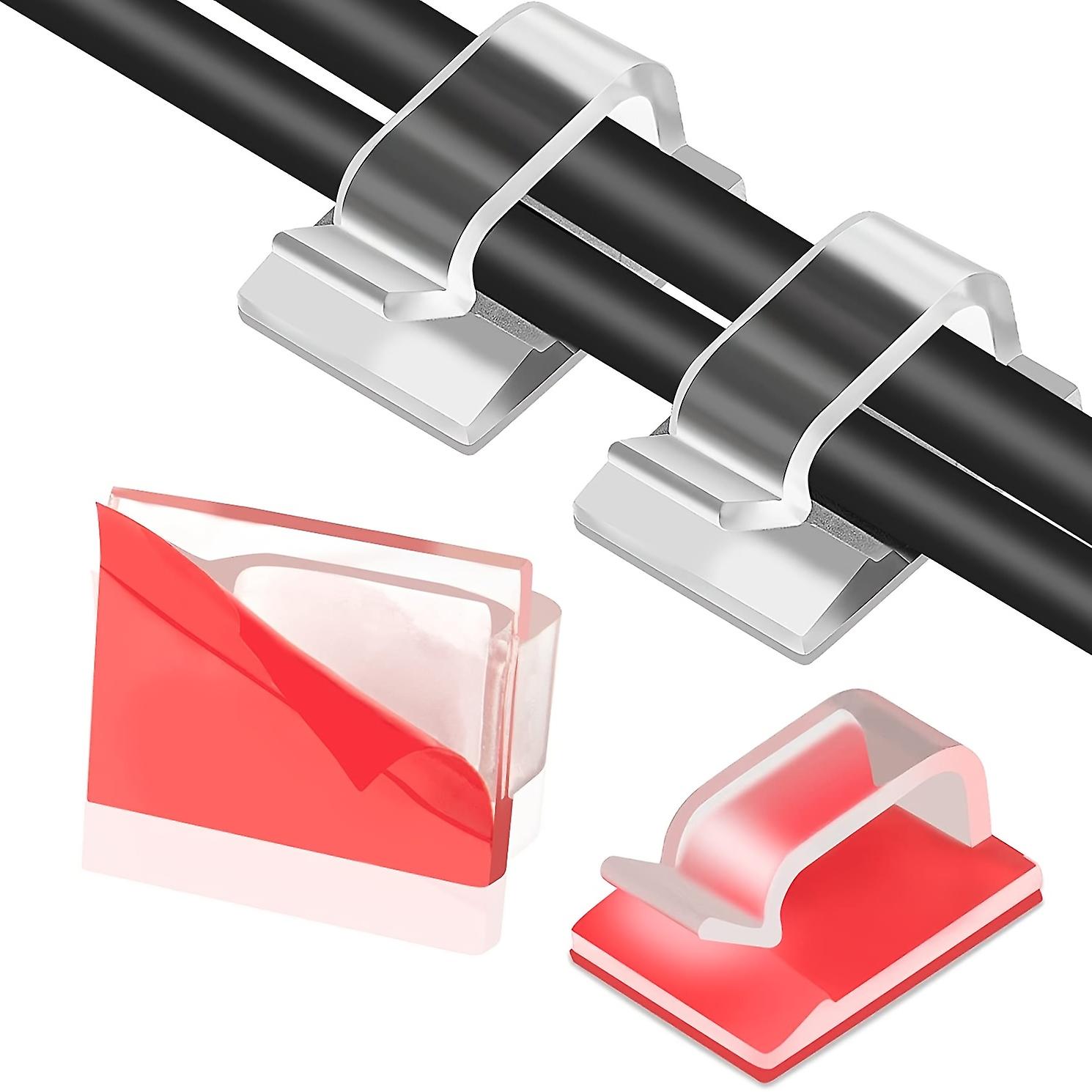 20ピースケーブルクリップ:ケーブルを整理整頓 - ホームオフィスの車やデスクに最適!