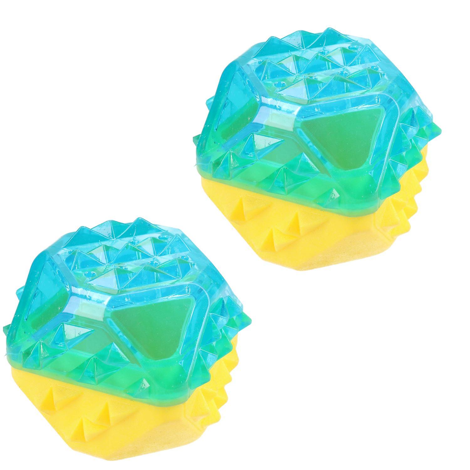 2pk Chillout Cool Soak Ball Dog Toy Heat Relief Puppy Teething Play Time 8cm