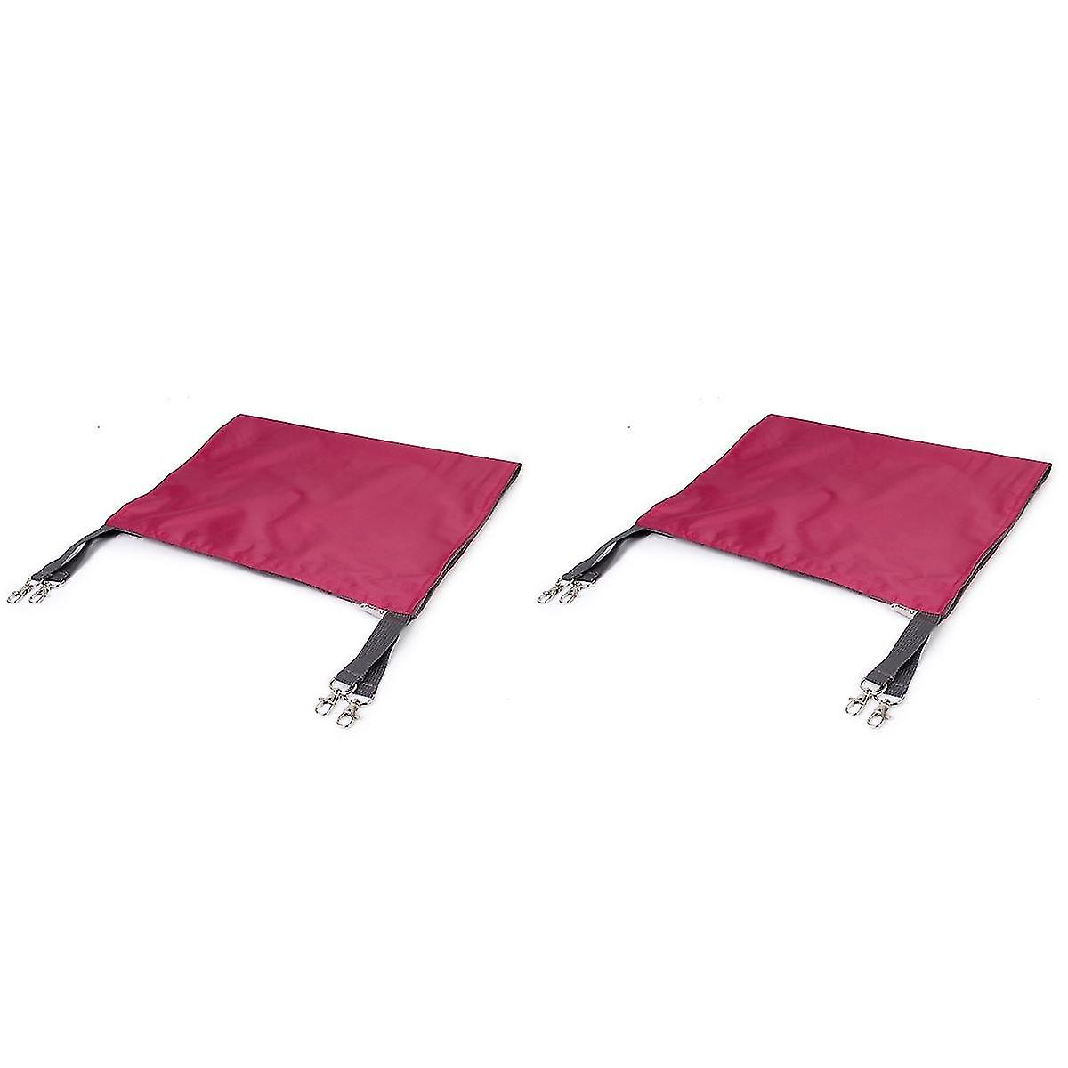 2pcs Pet Cat Dual Sided Hammock Bed Hanging Bed For Winter Summer Use - Size L (rose Red)