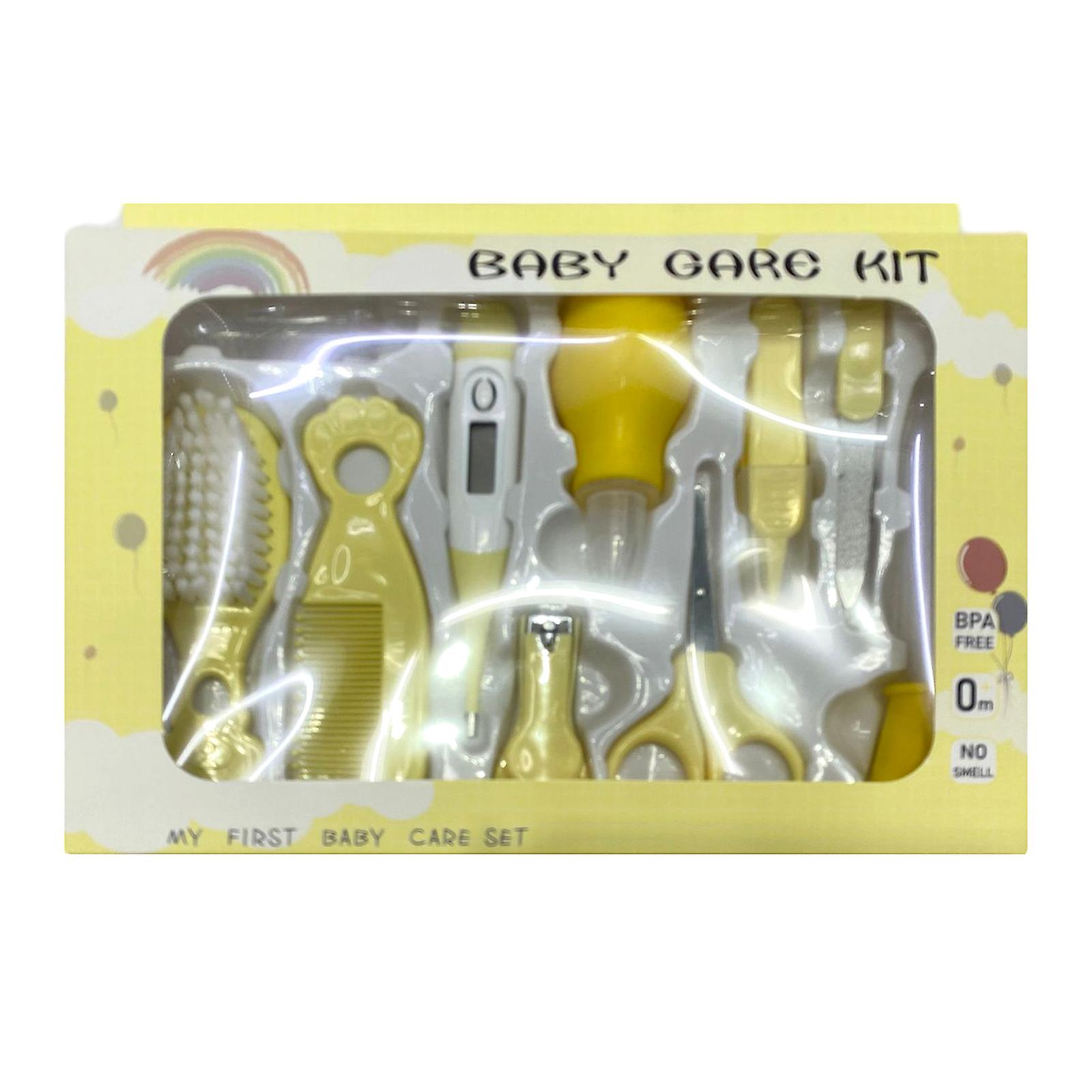 Baby Healthcare Grooming 10-Piece Kit Multi-Purpose Baby Comb Brush Scissors for Infants Baby