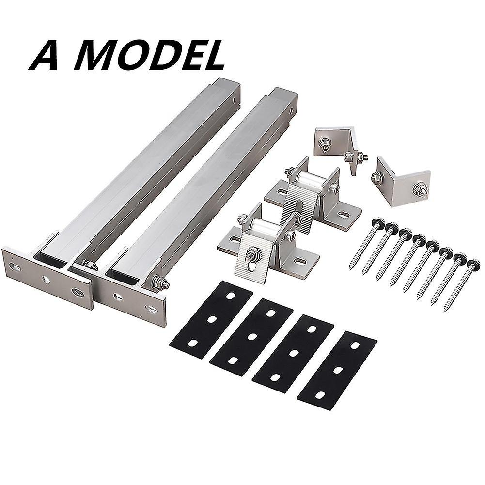 Solar Panel Bracket Adjustable 36~68cm Solar Holder End Clamp Kit 36cm Stand Length B-d 15-30 Degree