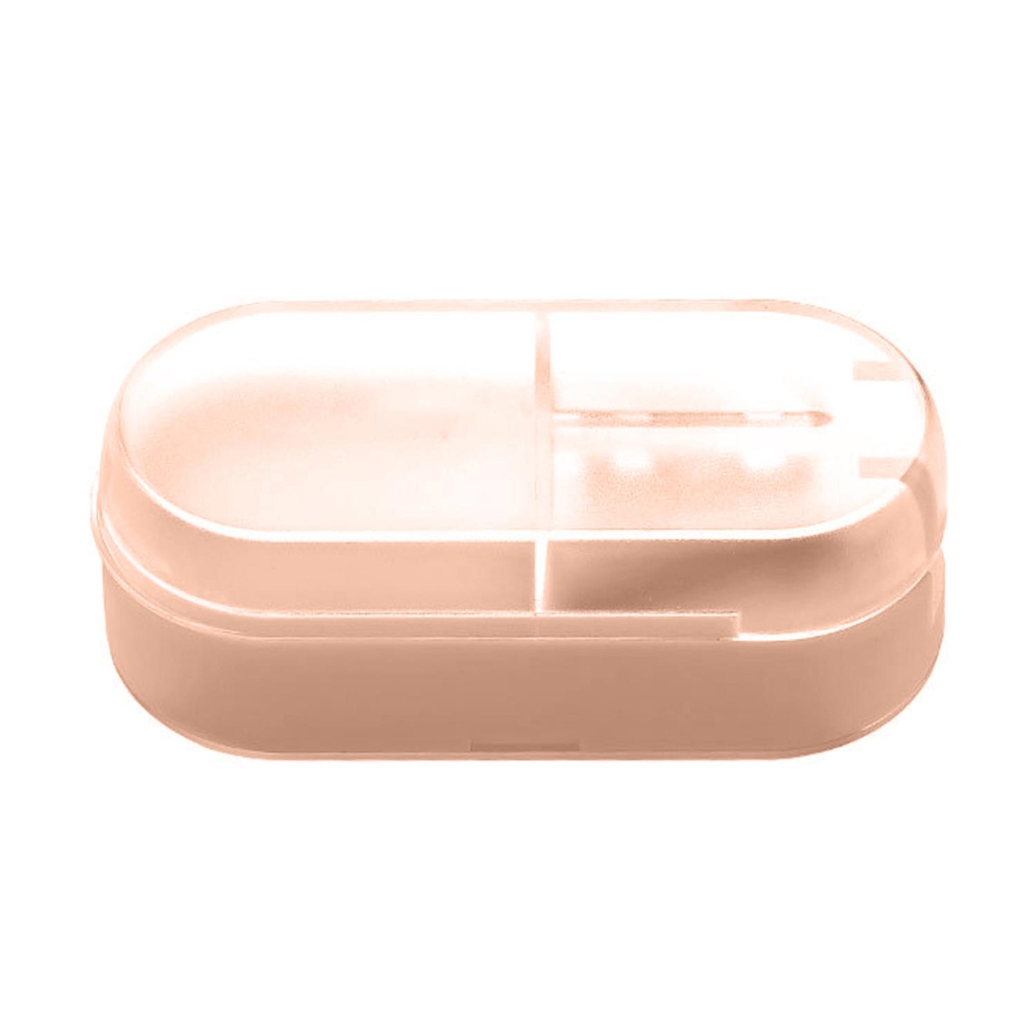 Pill Box Transparent Compact Size Reusable Multi-Compartment Plastic Pill Splitter Tablet Clear Orga