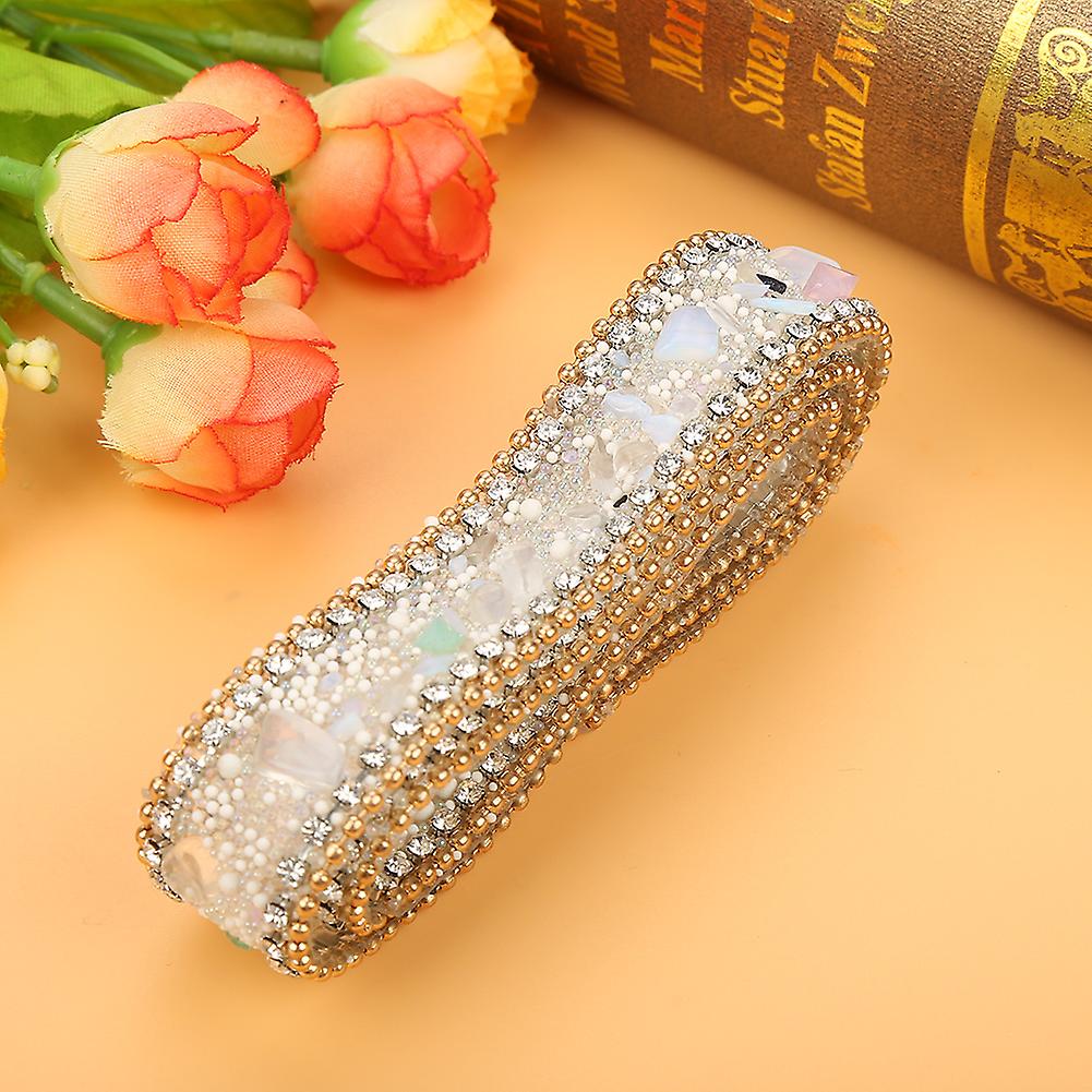 100x2cm Rhinestone Ribbon Roll Sparkle Diamond Wrap #01