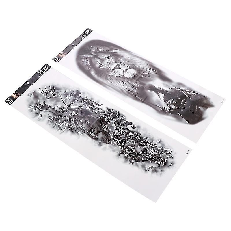 4pcs Lion Tattoos Sleeve For Halloween Decorations