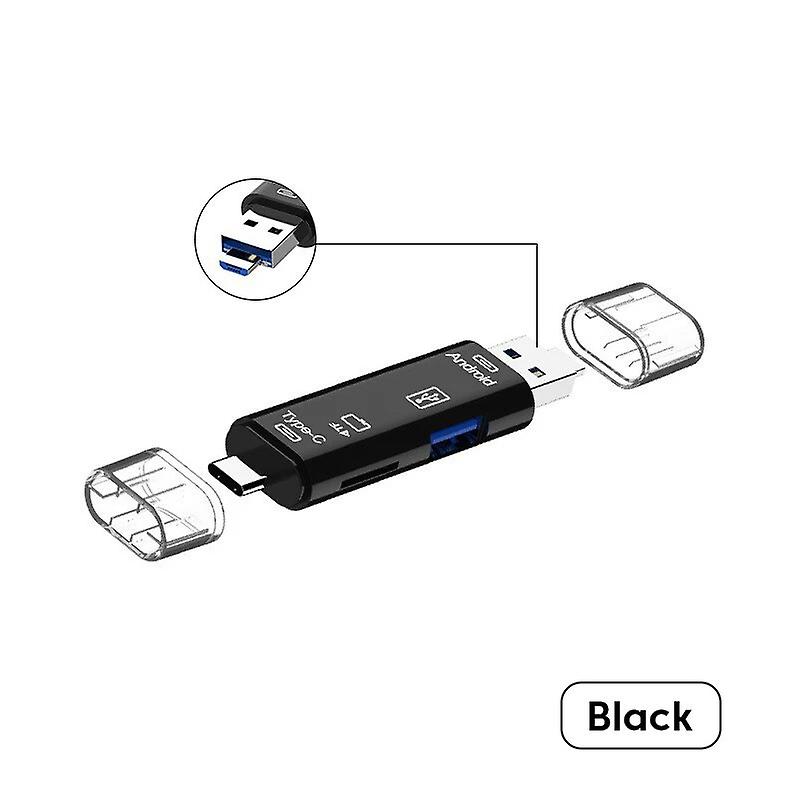Elough 6 in 1 OTG SD TF Card Reader High Speed Transmission Adapter USB Flash Drive Adapter Type C USB 3.0 Micro USB Card Reader~24008