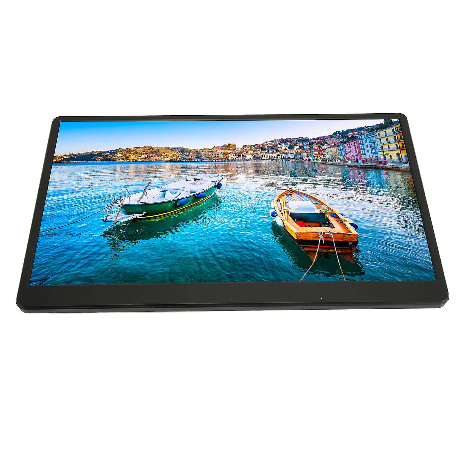 15.6 Inch Portable Monitor FHD 1080P IPS 6800K Support HDR Laptop Screen Extender for Mobile Phone Keyboard 100‑240V US Plug