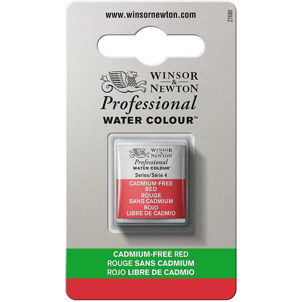 Winsor & Newton Professional Watercolour Half Pan, 901 Cadmium Free Red (S4)
