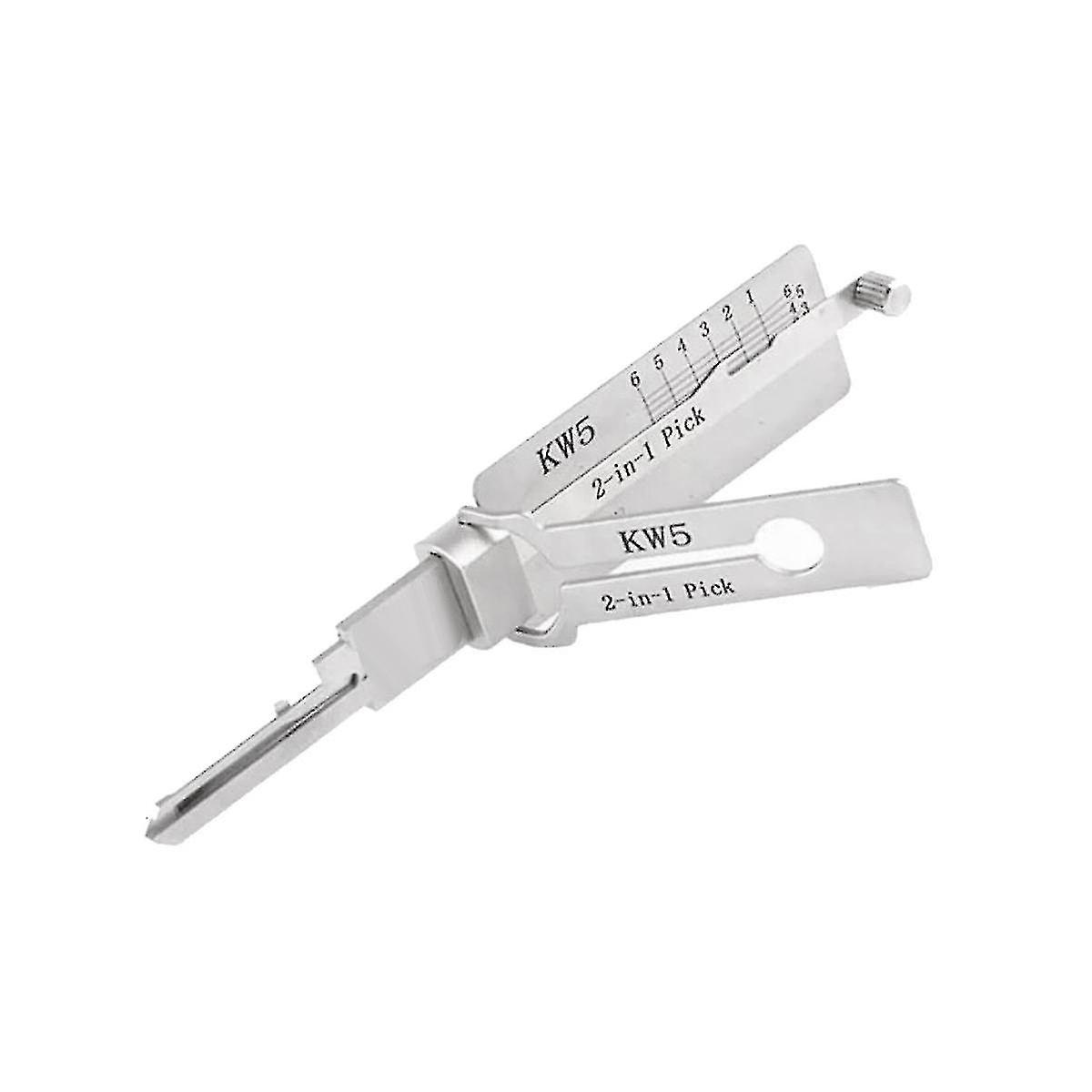 الأقفال Lishi 2 في 1 أدوات Kw5 للباب المدني قفل فتاحة أداة يدوية المهنية الأقفال اليد T