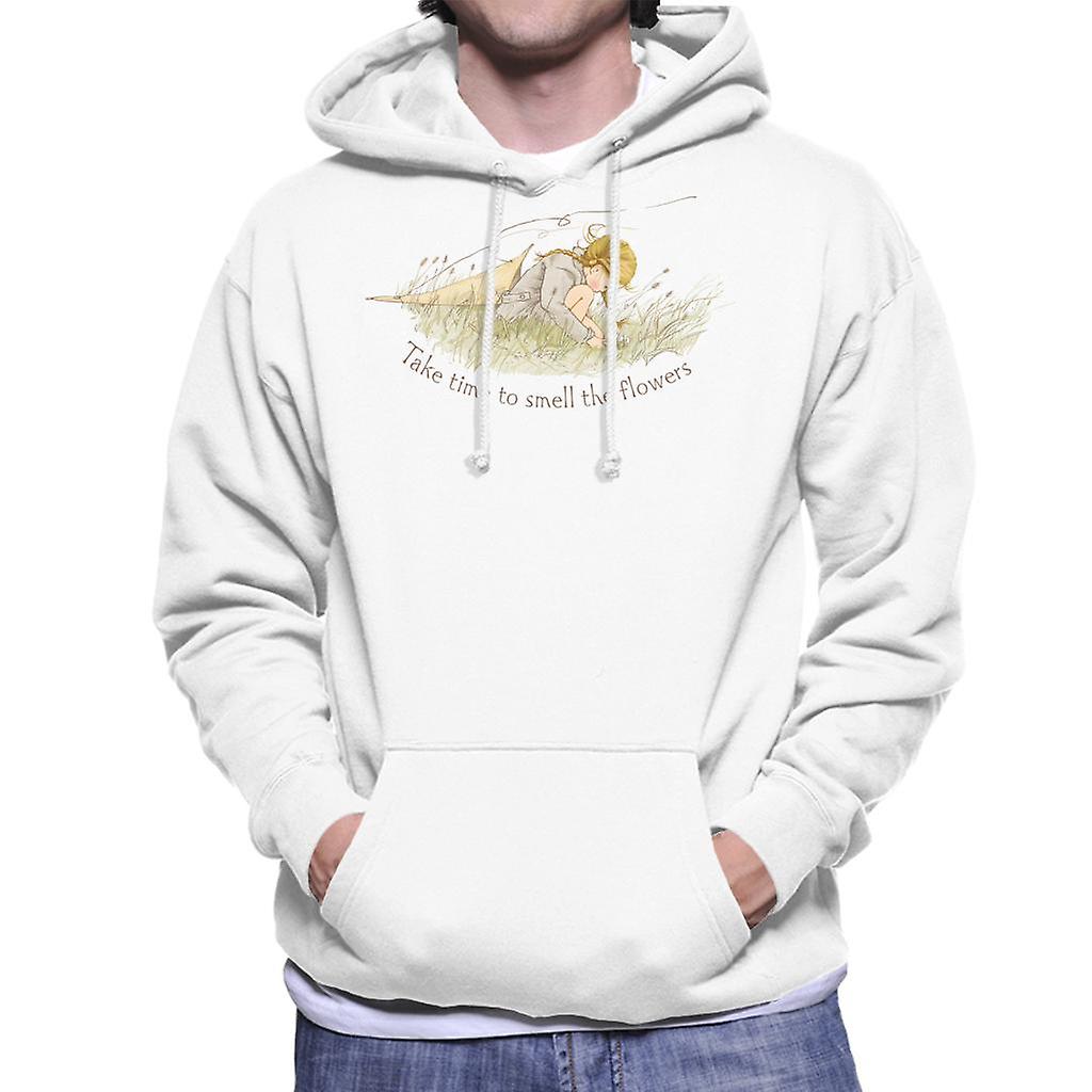 Holly Hobbie Take Time To Smell The Flowers Men's Hooded Sweatshirt