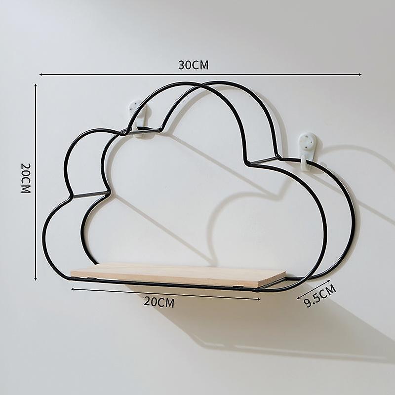 Wall Shelf Metal Cloud Shape Iron Receiving Frames Shelf Wall Hanging Storage Holders Living Room Office Decoration Shelfs