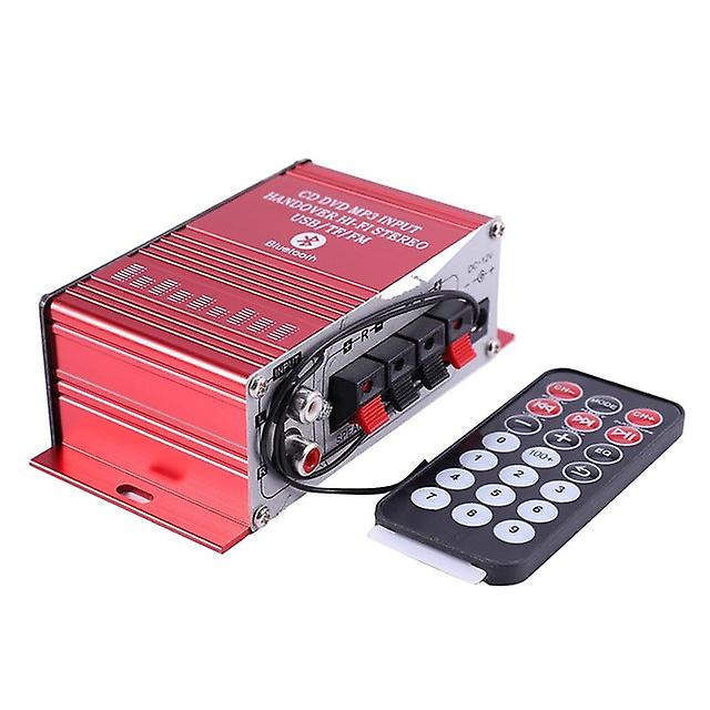 Mini Car Amplifier 2 Channel Hifi Audio Power Amplifier Bluetooth Stereo Car Theater Amp With Fm Radio Usb/tf/aux