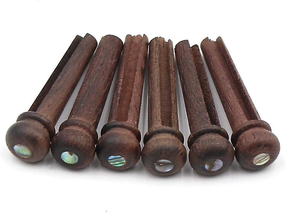 6 stk akustisk gitar Bone Bridge Pins med Abalone Point gitar reservedeler