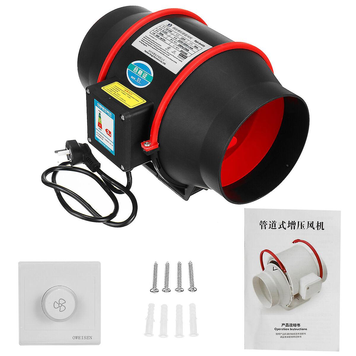 GreenZech 4/6/ Inch Silent Extractor Duct Fan For Hydroponic Inline Exhaust Vent Industrial With Spe