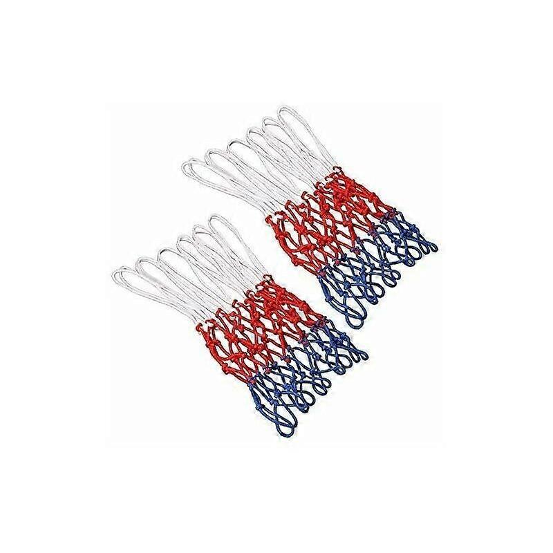 Basketball net white, red and blue 3 colors fatty polypropylene