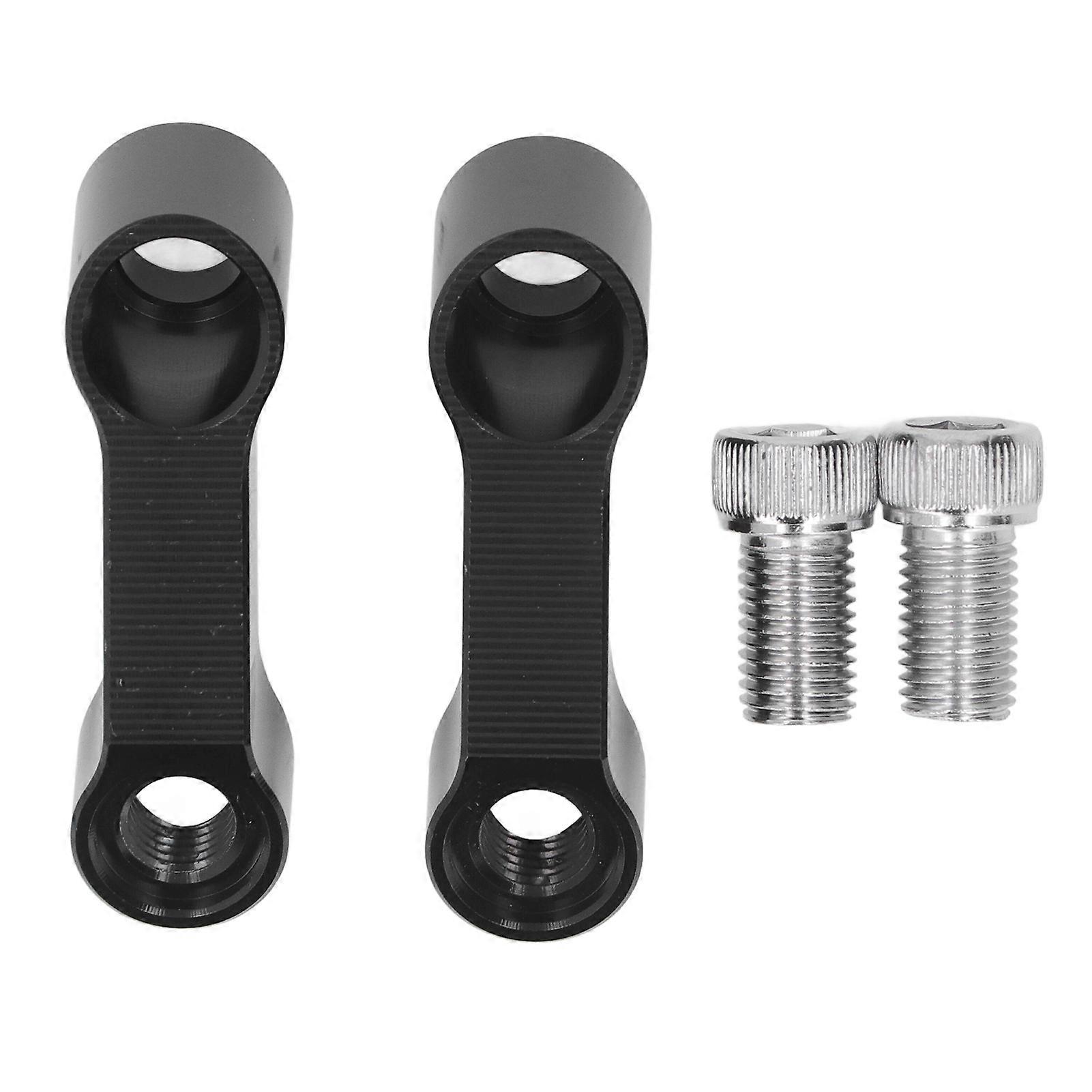10mm Mirror Risers Extenders Aluminium Alloy Spacers Extension Adapter Kit for F900XR F900R S1000XR S1000R Black NO.71724