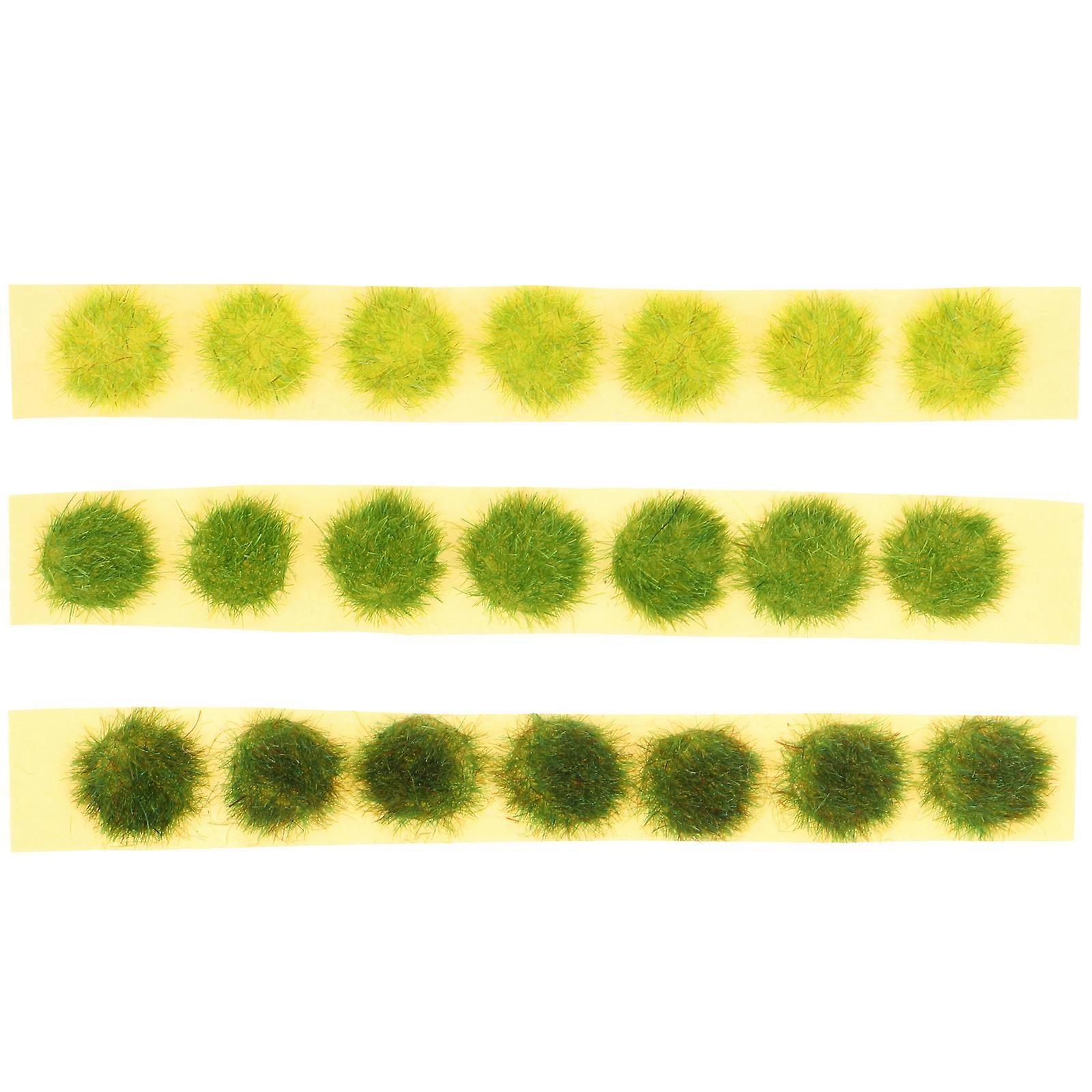 3pcs Mini Plant Cluster Strips Vegetation Groups Strips Static Scenery Props