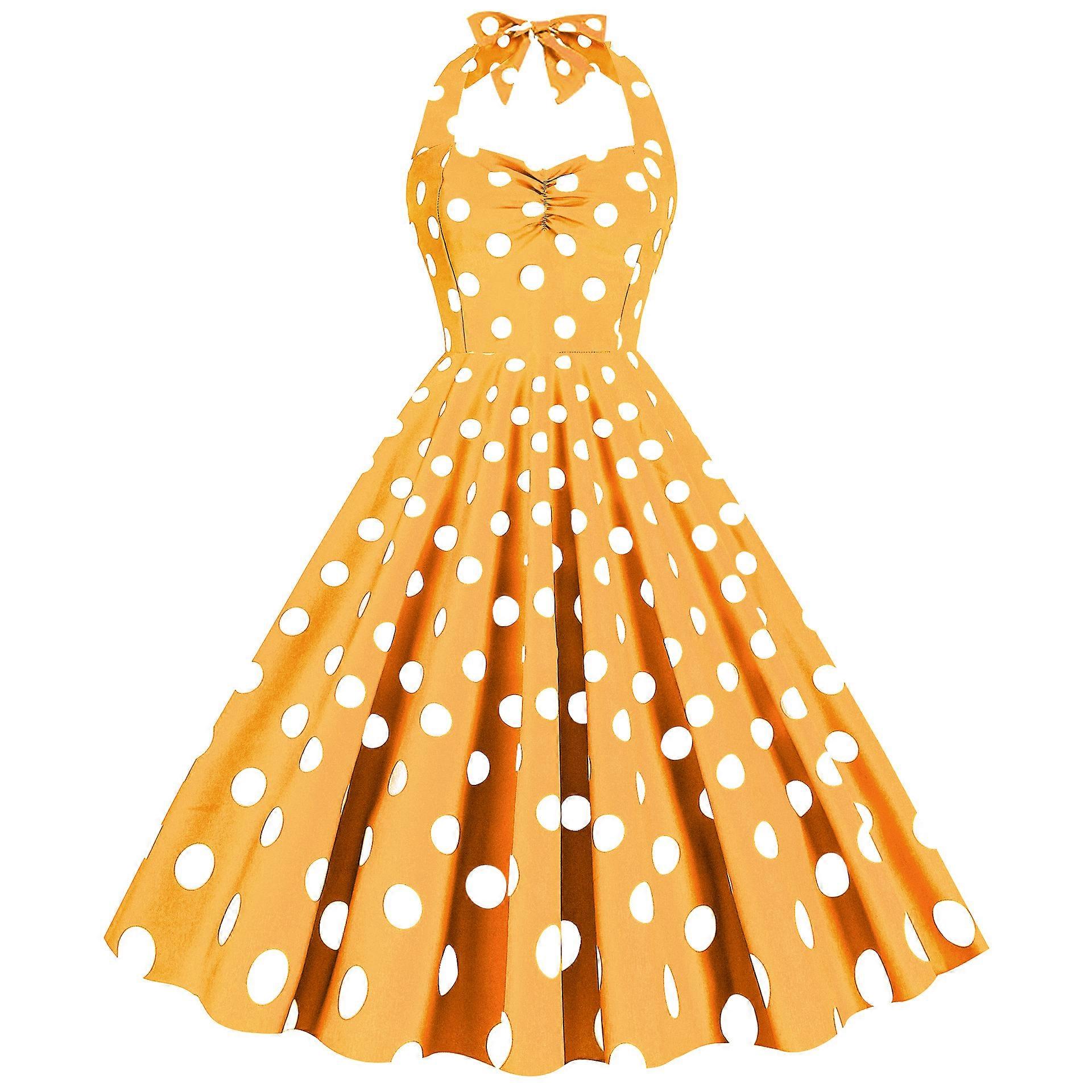 Halter Dress For Women Summer Fashion Summer Women Retro Wave Halter Sleeveless Dew Belt Sexy Mini Dress