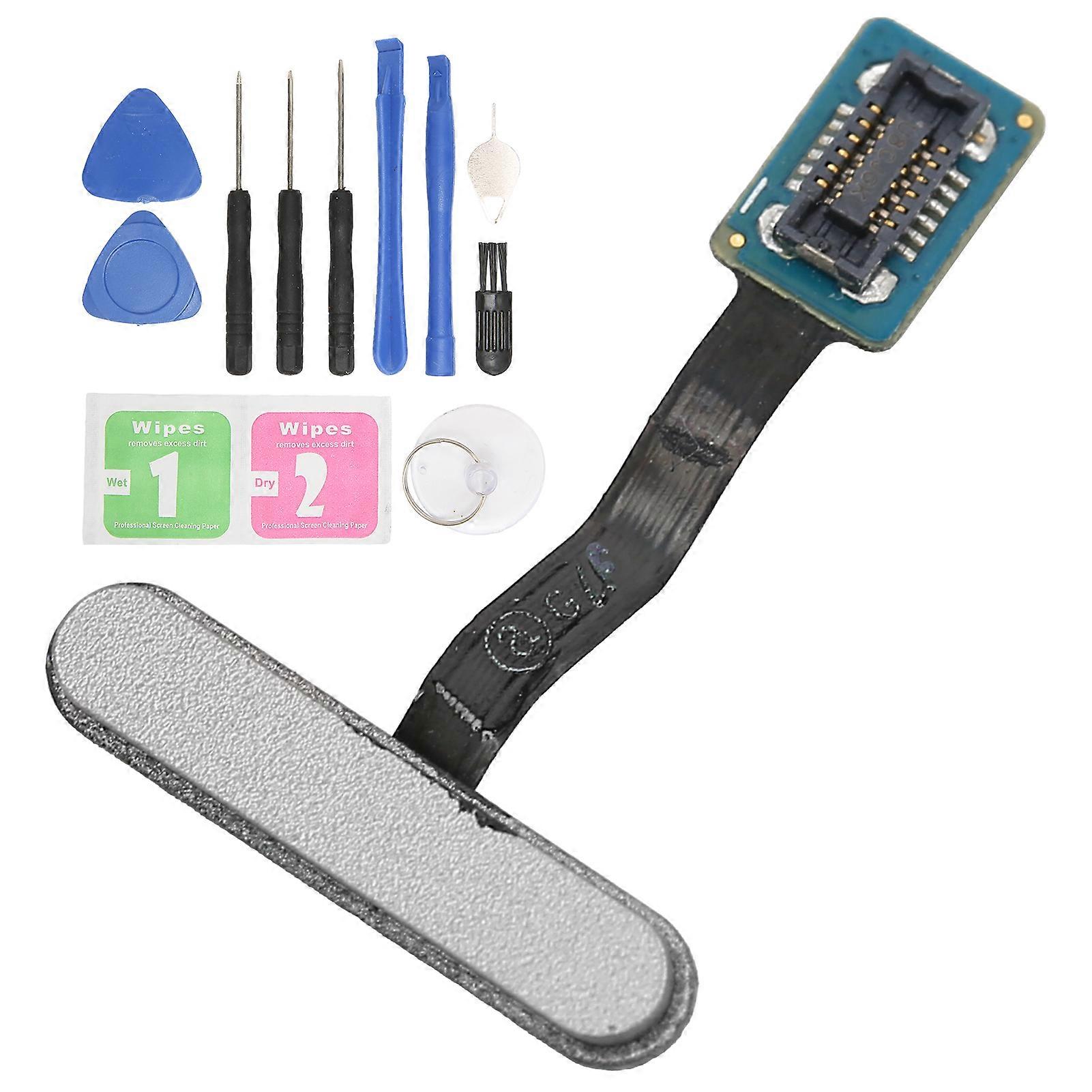 Home Button Cable Phone Fingerprint Touch Identification Flex Cable for S10E G970 ReplacementSilver