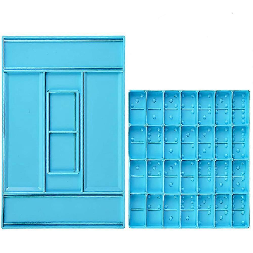 1 Set Domino Silicone Resin Resin Casting Mold With Storage Box Silicone Epoxy Casting For Diy Craf