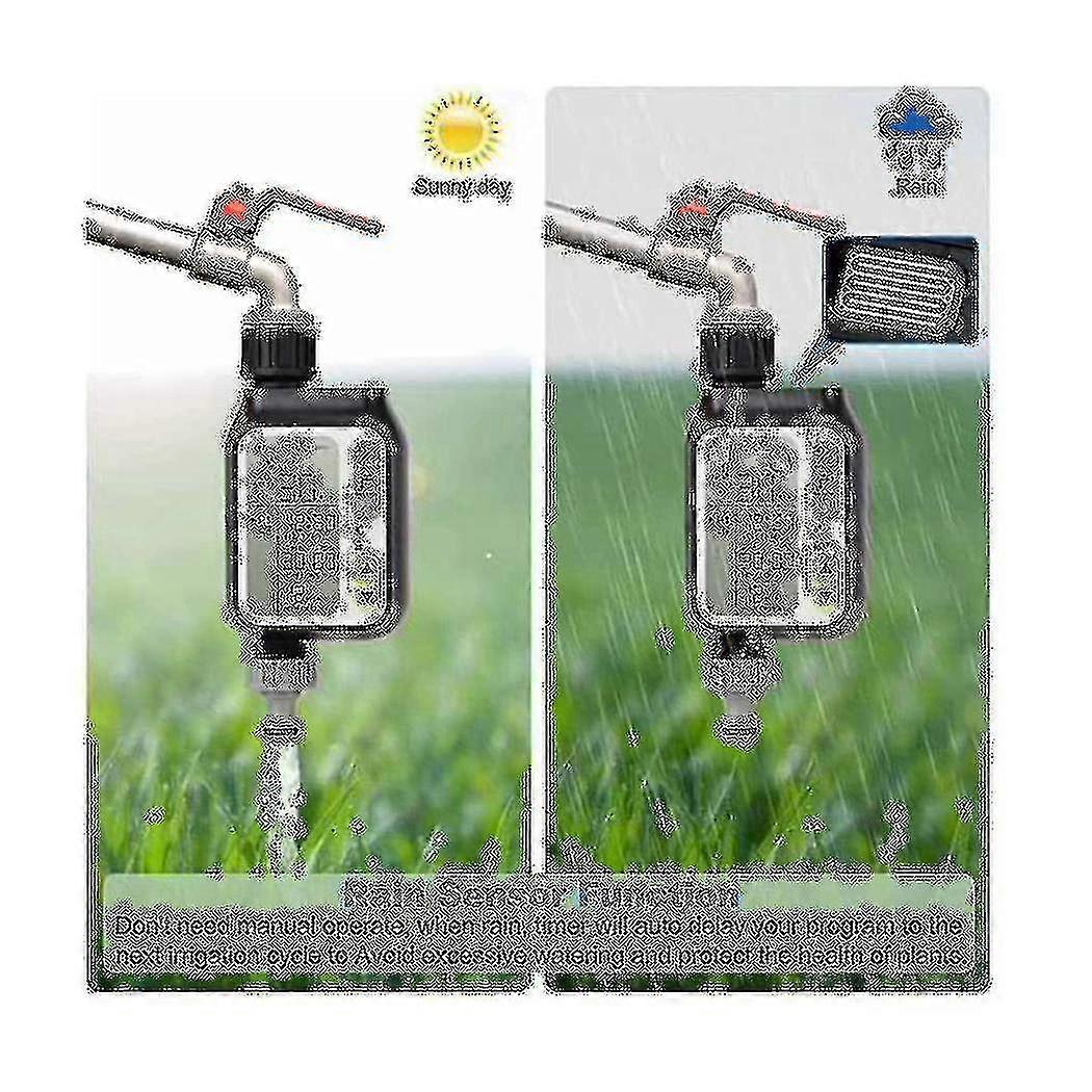 Automatic Irrig System Garden Water Timer With Rain Sensor 3 Timing Programs Waterproof Irrigation