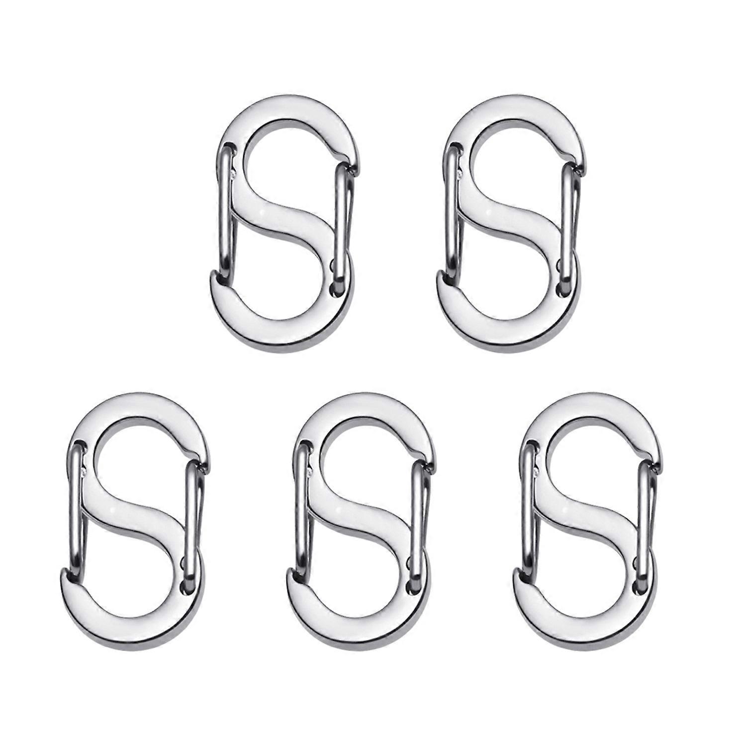 5Pcs S-type Double-ended Spring Buckle Secure Double Opening Design Necklace Shortener Bracelet