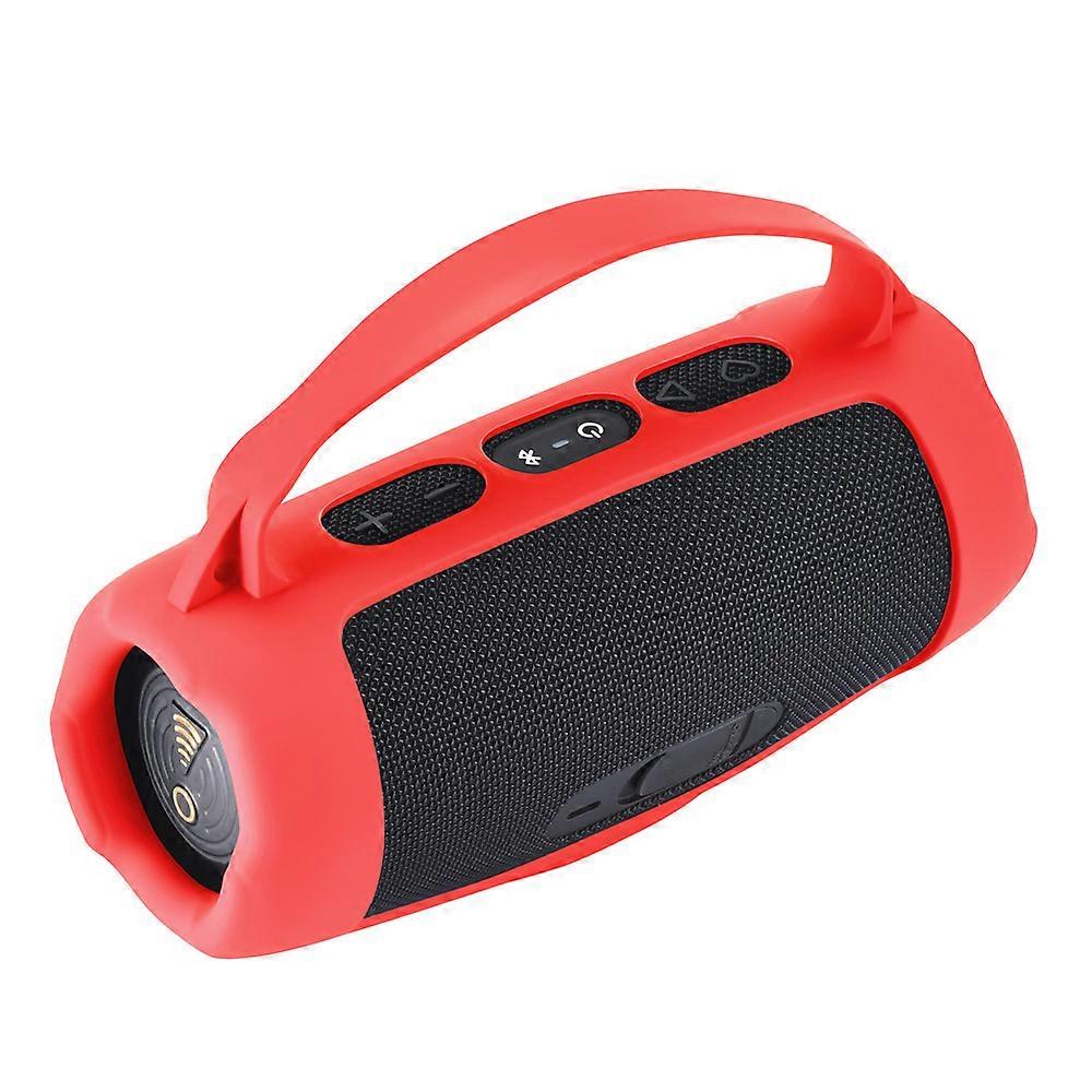 Speaker Case Bluetooth Speaker Silicone Protective Cover Speaker Accessories for JBL Charge 5 Wi-Fi/Charge 5 (Red)