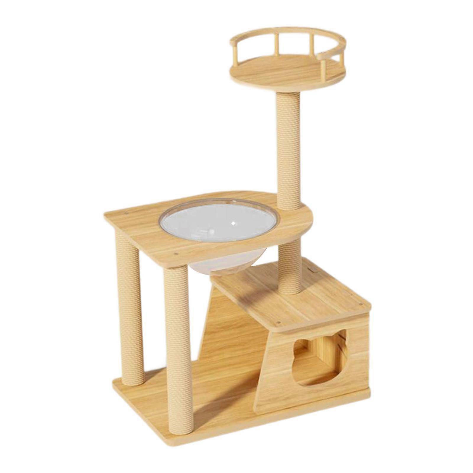 Modern Cat Tree Transparent Space Capsule for Small Large Cats Kittens Kitty A
