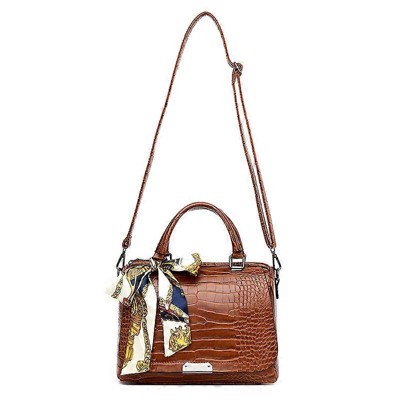 Kobiety Damska Torebka Moda Krokodyl Wzór Miękka Skórzana Torba Ramię Crossbody Duża pojemność