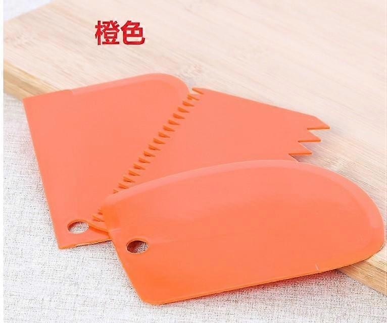3Pcs Cream Scraper Set Cake Flexible Smoother Dough Cutter for Kitchen Tool Baking Tool