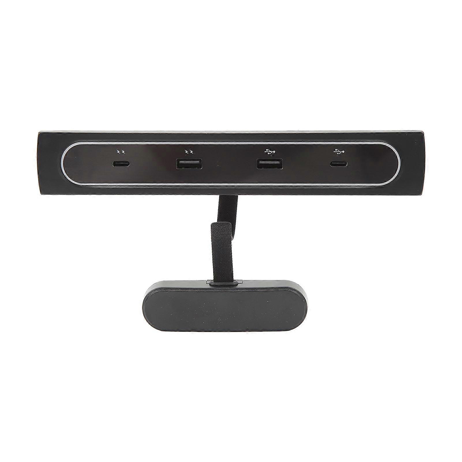 Mittelkonsole USB Hub Dockingstation 4 in 1 USB LED Hub Multiport Ladegerät Powered Splitter Ersatz für Tesla 3 Y 2021 und später YEMAA