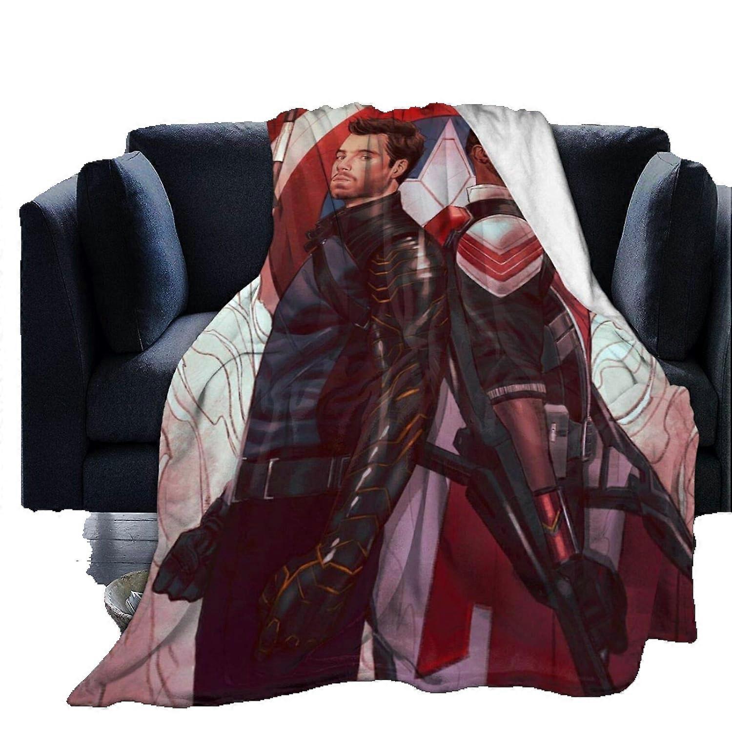 Sokół i żołnierz Koc flanelowy Tekstylny domowy Unisex Sofa dla dorosłych Koc zimowy X290 -CT470