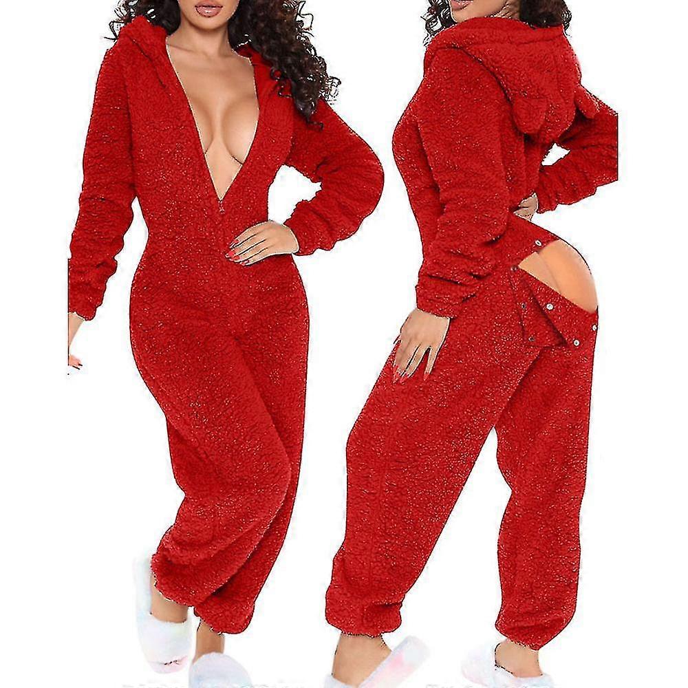 Onesie بيجامات طويلة دافئة نحى بودي سويت