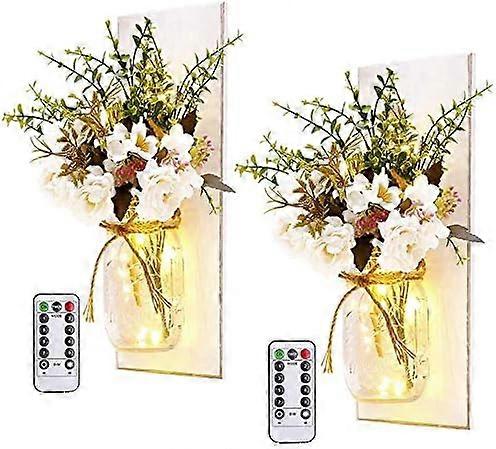 Gray Rustic Wall Sconce for Home Decor, Chic Wall Hanging Decor, Silk Hydrangea, Iron Hooks for Home