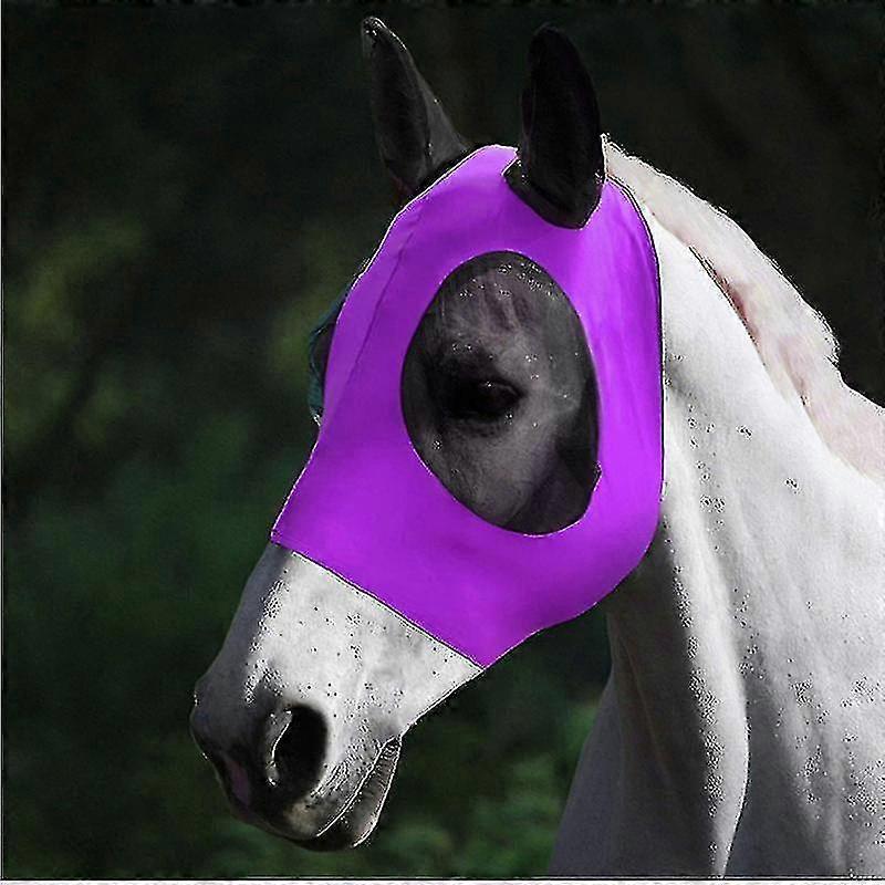Purple Horse Face Mask Horse Flying Mask Horse Mosquito Repellent Face Mask