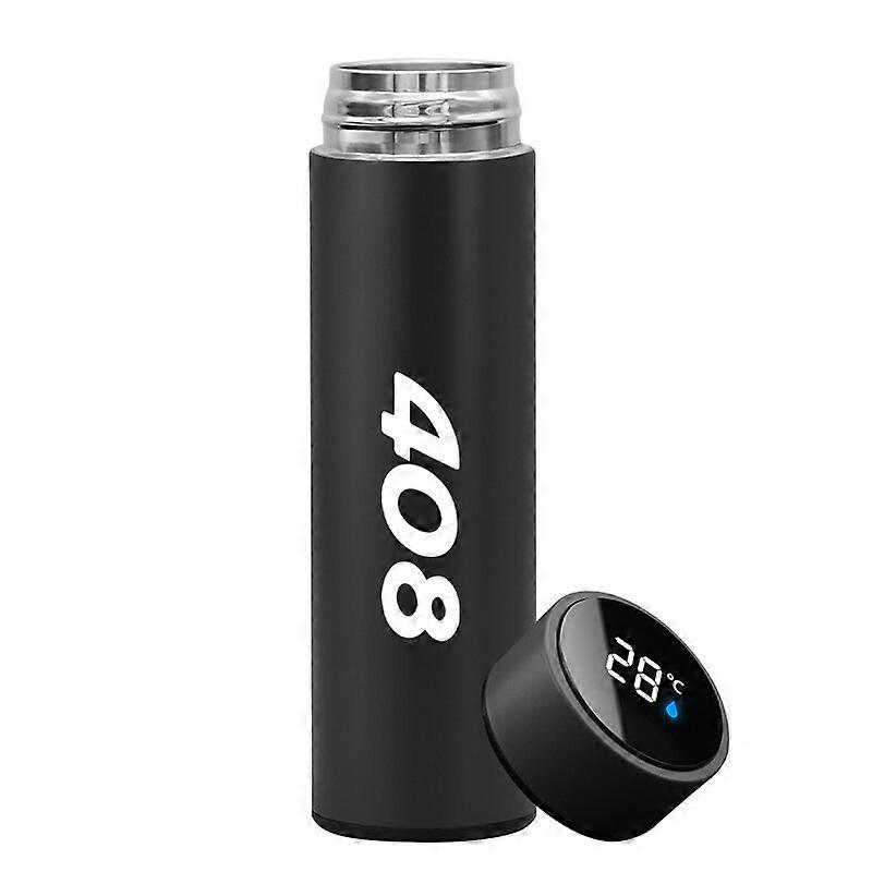 Digital Thermos Cup For Peugeot 408 Smart Intelligent Temperature Display Water Bottle Heat Preservation Vacuum Thermos Flask Kettles