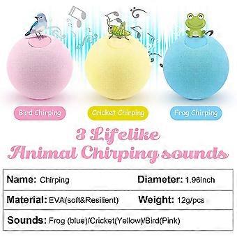 6 Pieces Chirp Ball Cat Toys With Sound Cat Interactive Toy Realistic Animal Chirp Sound Cat Toy