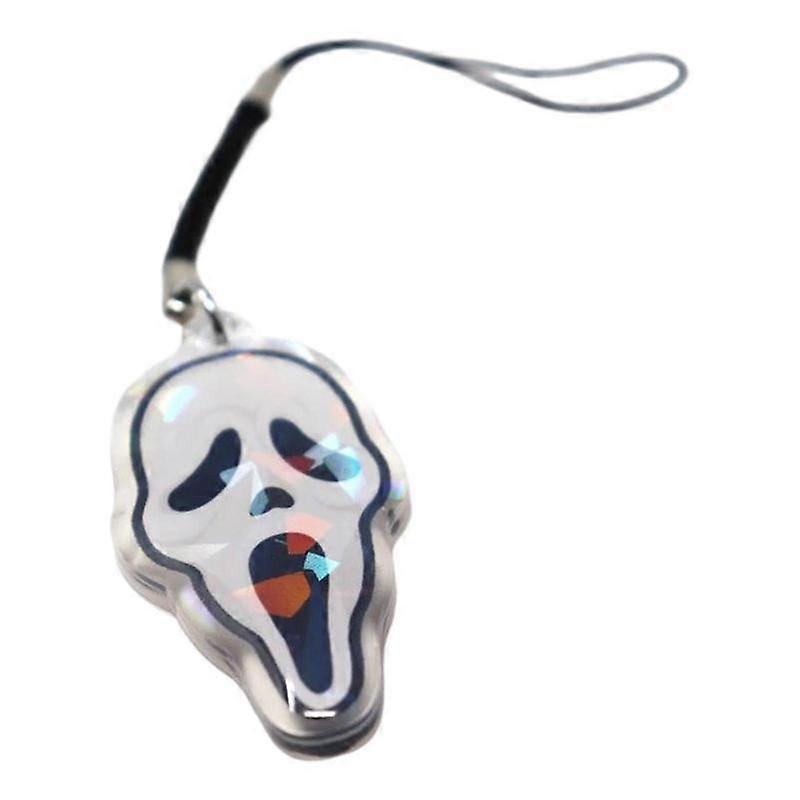 Spooky Keychain 2D Acrylic Halloween Ghost Keychain Decorative Creative Multipurpose Spooky Pendant No Fade Halloween Ornaments