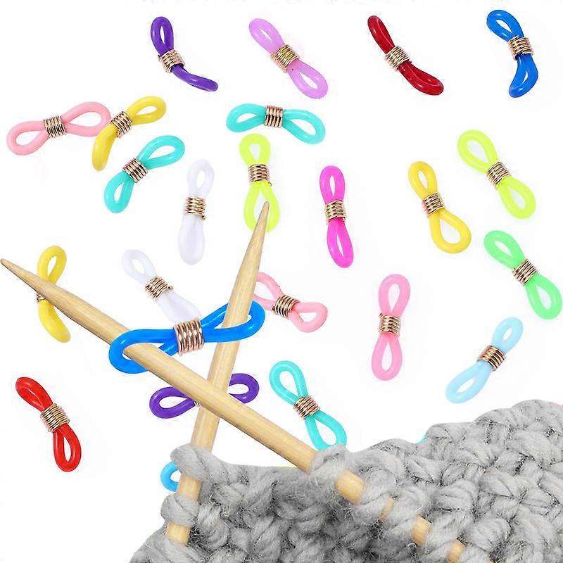 40 PCS Knitting Needle Stoppers Prevent Slipping Off Stitch