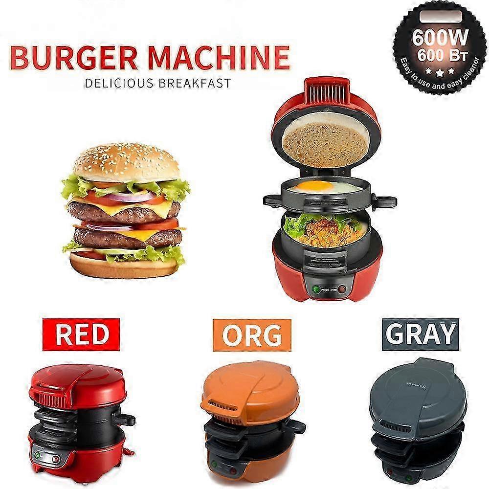 Hamburger Maker-Sandwich Maker Home 3-in-1 Breakfast Maker Can Make Delicious Burgers, Sandwiches, Chicken and Other On the Go Breakfasts