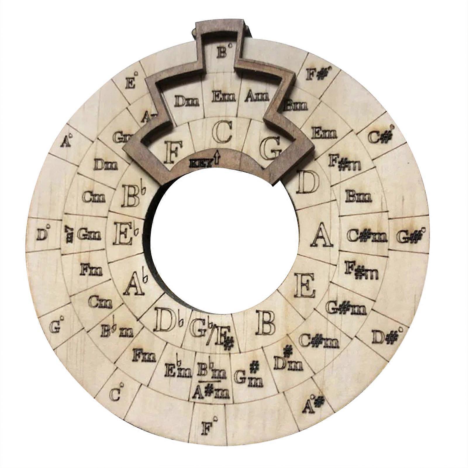Wooden Melodys Tool with Circle of Fifths Portable Musical Instrument Accessories for Beginners Professional