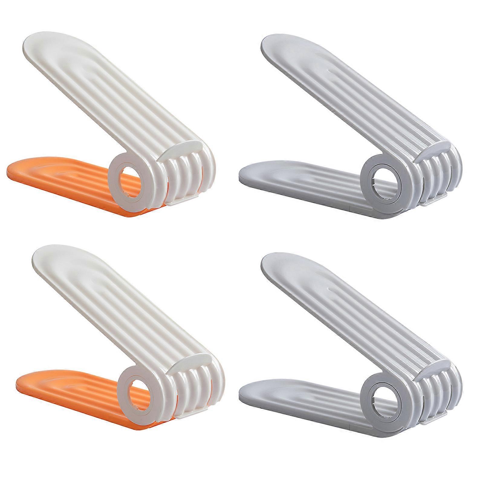 Adjustable Shoe Stacker Storage Rack Space-Saving Double Layer Shoe Organizers for Sandals Heels Flats Sneakers
