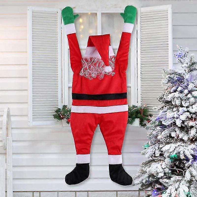 Santa Climbed Up The To Rate Clothes, Hang Ornts And Presents