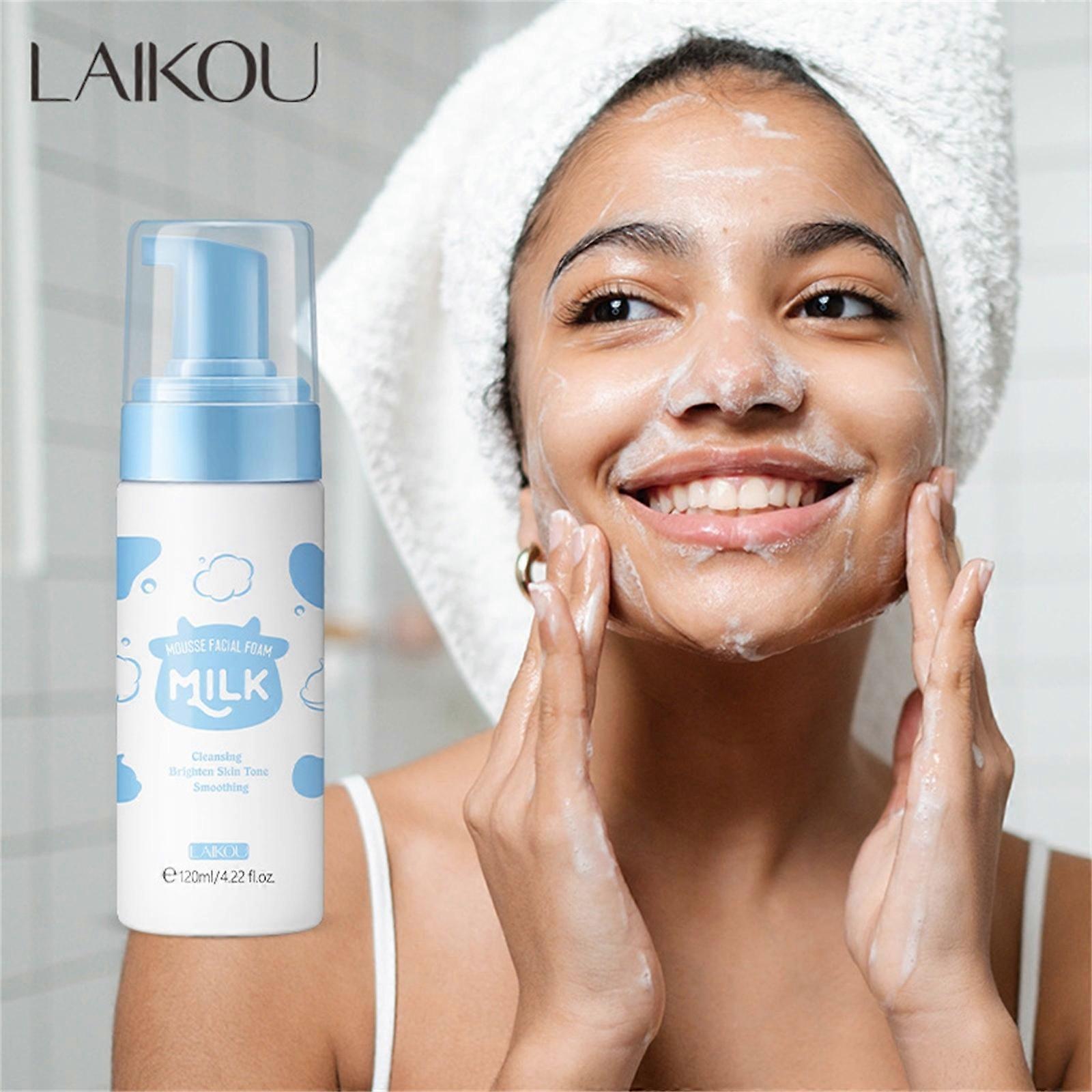Nouveau LAIKOU Lait Nettoyant Visage Nettoyant Pores Rafraîchissant Soin de la Peau 120ml fff